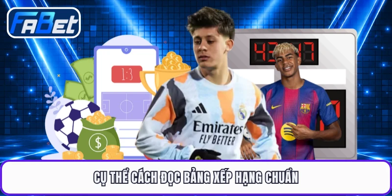 Cụ thể cách đọc bảng xếp hạng chuẩn